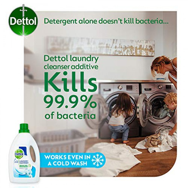 [해외] Dettol 데톨 항균 세탁 액상 세제 첨가제,(4Pack x 1.5 리터) Antibacterial Laundry Cleanser Liquid Additive, Fresh Cotton