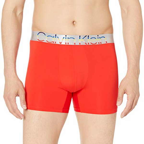 [해외] 캘빈 클라인 남성용 속옷 Calvin Klein Underwear Men's Steel Micro Boxer Briefs - Flame Scarlet