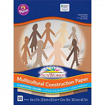 [해외] Pacon 공작종이 SunWorks 9509 Multicultural Construction Paper, 9