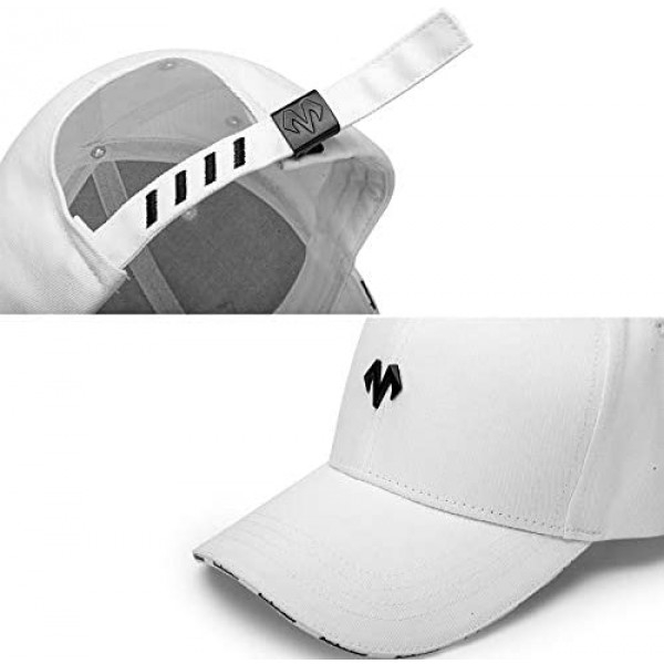 [해외] 바바마 야구 모자, 크기조절 가능 Unisex Baseball Caps Men Comfortable Sports Hat Adjustable Breathable Sun Hats Peaked Cap White