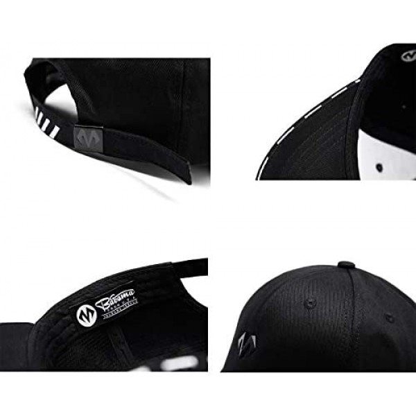 [해외] 바바마 야구 모자, 크기조절 가능 BABAMA Unisex Baseball Caps Men Comfortable Sports Hat Adjustable Breathable Sun Hats Peaked Cap Black