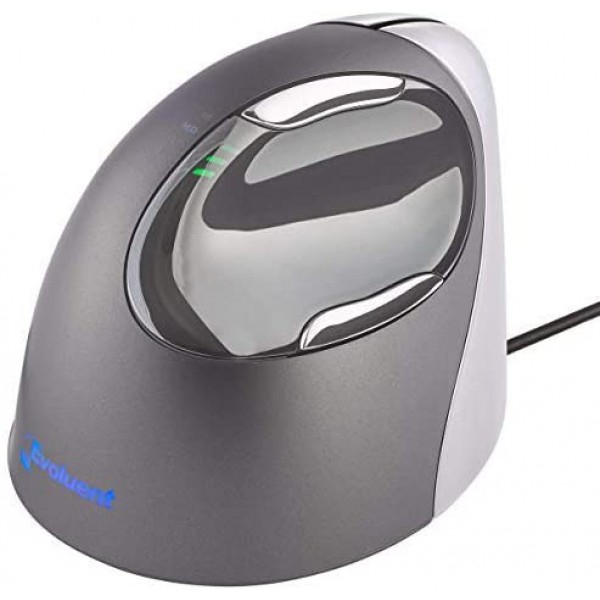 [해외] 이볼루엔트(Evoluent) 버티컬 인체공학적 USB연결 무선 마우스(왼손잡이) Evoluent VM4L VerticalMouse 4 Left Hand Ergonomic Mouse with Wired USB Connection (Regular Size)