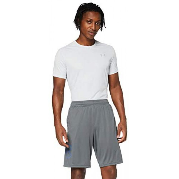 [해외] 언더아머 남성 테크 그래픽라운지 반바지 Under Armour Men's Tech Graphic Shorts(Pitch Gray (013)/Versa Blue)