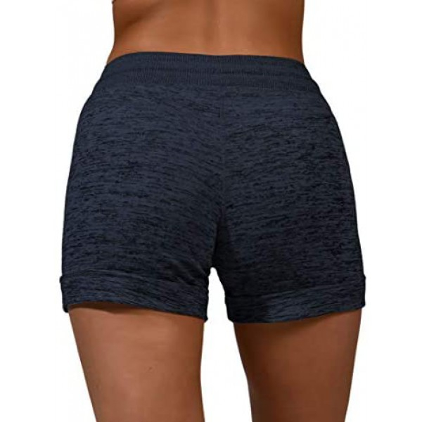 [해외] 90 Degree By Reflex 여성용 아웃도어 포켓 라운지 쇼츠 반바지 Soft and Comfy Activewear Lounge Shorts with Pockets and Drawstring for Women