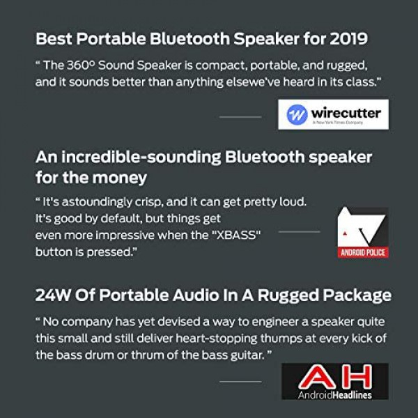 [해외] 트리비트 스톰박스 미니 아웃도어 방수 블루투스 스피커(BTS30/24W/360° 풀사우드) Tribit StormBox Bluetooth Speaker - 24W Portable Speaker, 360° Full Surround Sound, Enhanced Bass, Wireless Dual Pairing, IPX7 Waterproof, 20-Hour Playtime, 66ft Bluetooth Range Outdoor Speaker