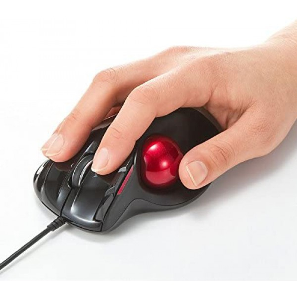 [해외] 산화 레이저 마우스(일본직배송) SANWA Laser trackball Mouse(MA-TB44BKN/Black)