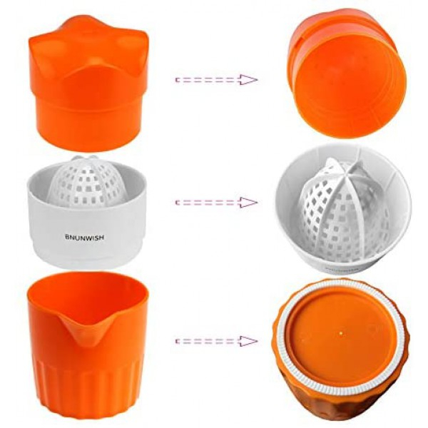 [해외] BNUNWISH 감귤/과일/오렌지 과즙(쥬스) 제조기 Juicer Citrus Orange Squeezer Manual Lid Rotation Press Reamer for Lemon Lime Grapefruit