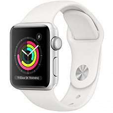 [해외] 애플 워치 시리즈 3 Apple Watch Series 3 (GPS, 38mm) - Silver Aluminum Case with White Sport Band