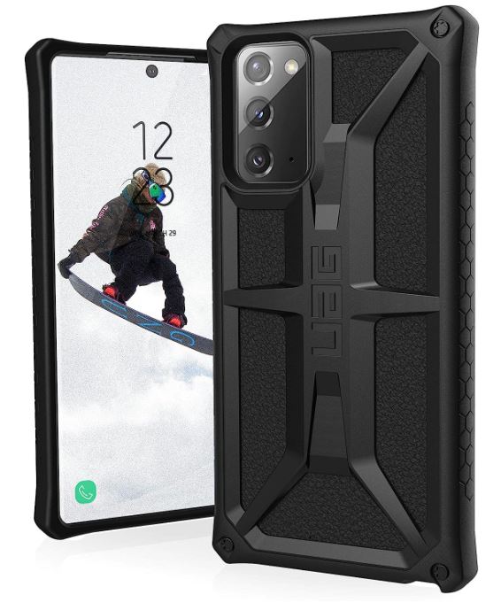 [해외] 유에이지 삼성 갤럭시 노트20 5G(6.7인치) 모나크 핸드폰 케이스 Urban Armor Gear UAG Compatible with Samsung Galaxy Note20 5G Case [6.7-inch screen] Rugged Lightweight Slim Shockproof Monarch Protective Cover, Black